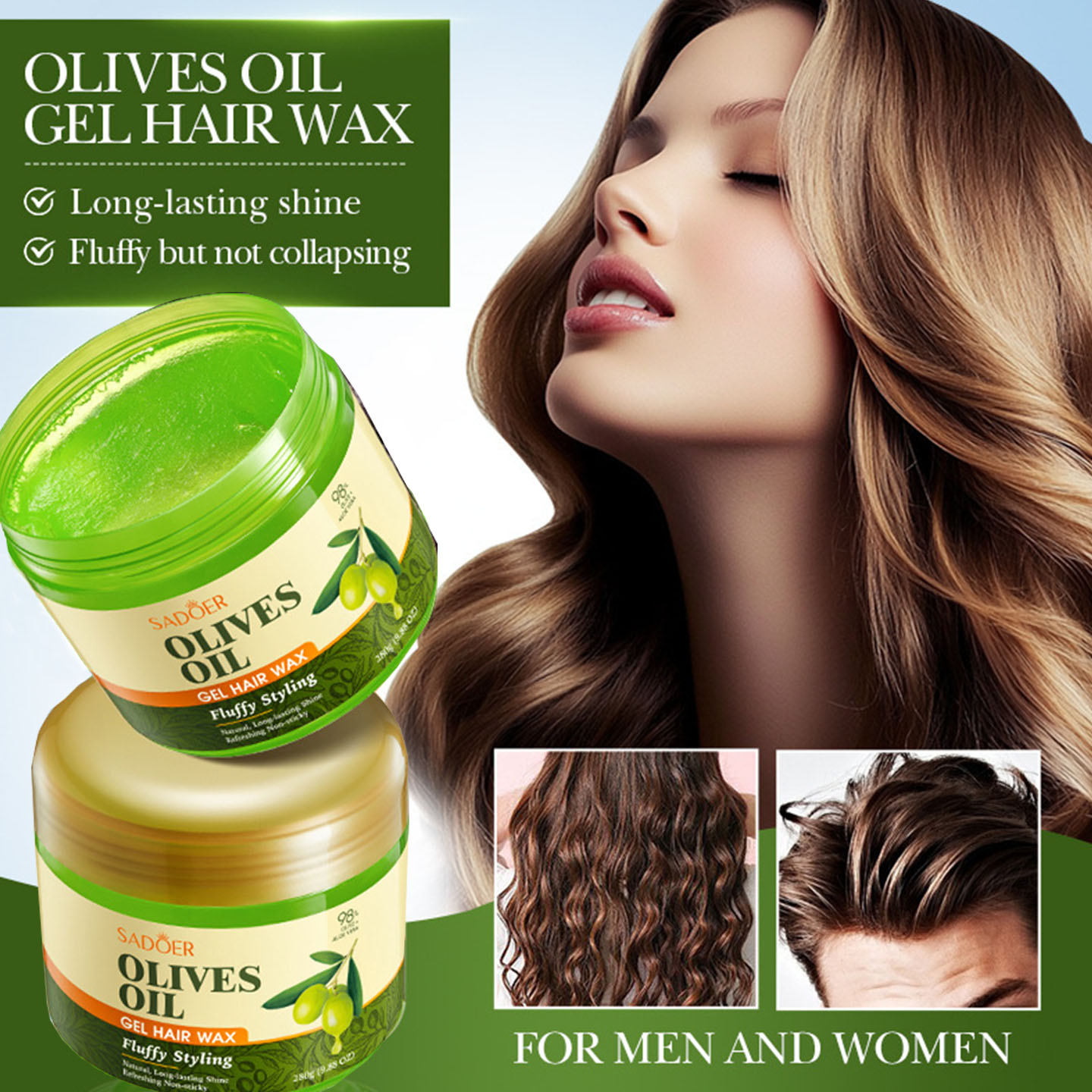 Hair Care Olive Oil - Gel Estilizador Nutritivo con Aceite de