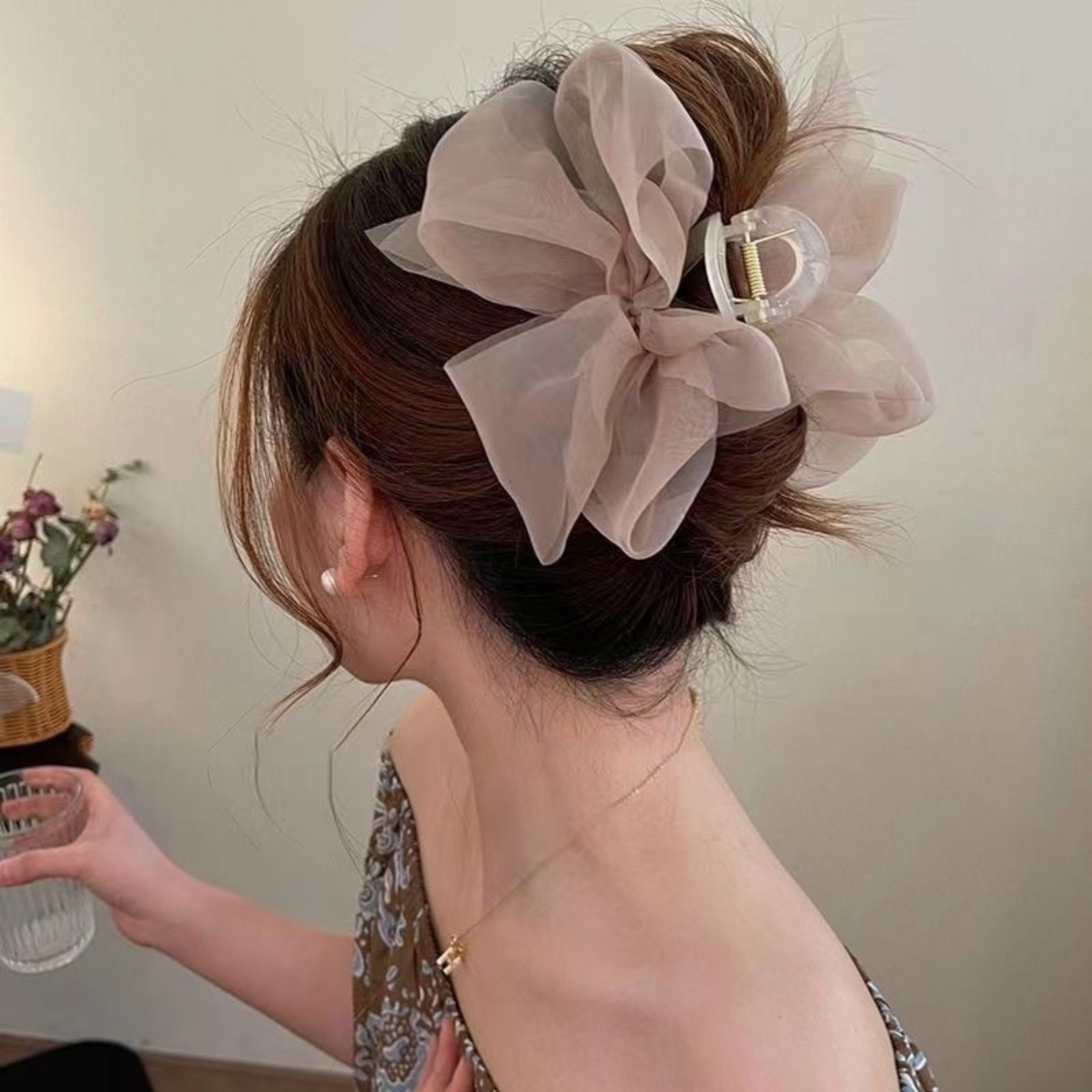 1 pieza de malla de tul con la - Hair Clip Claw Large reseña y precio