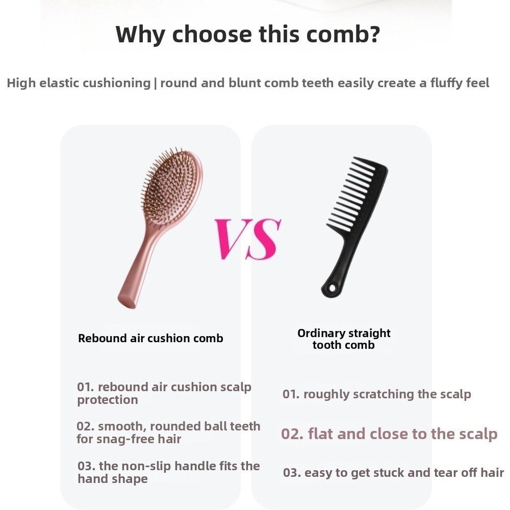 4 estilos de peines con cojín  - Hair Care Barber Daily reseña y precio