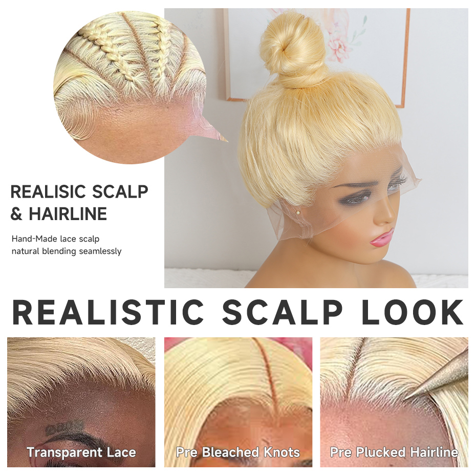 Peluca de cabello humano liso  - Lace Front Wig reseña y precio
