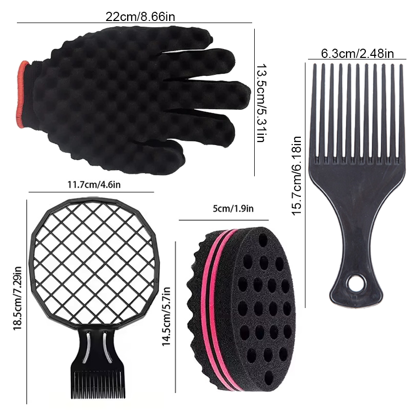 Set de 4 piezas para peinado:  - Twist Sponge Coil reseña y precio